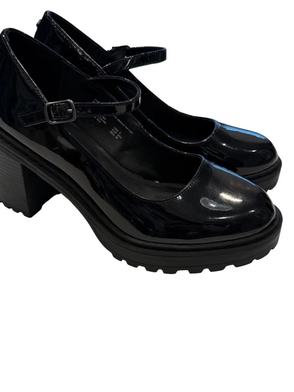 MADDEN NYC By STEVE MADDEN Size 9 Black Mary Jane Platform Shoes NEW